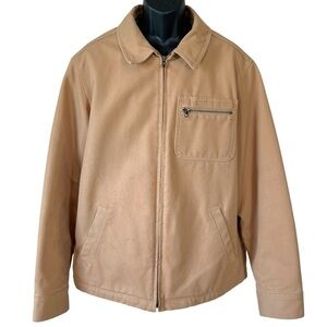 L.L. BEAN Wool Lined Canvas Detroit Jacket Brown Mens Large